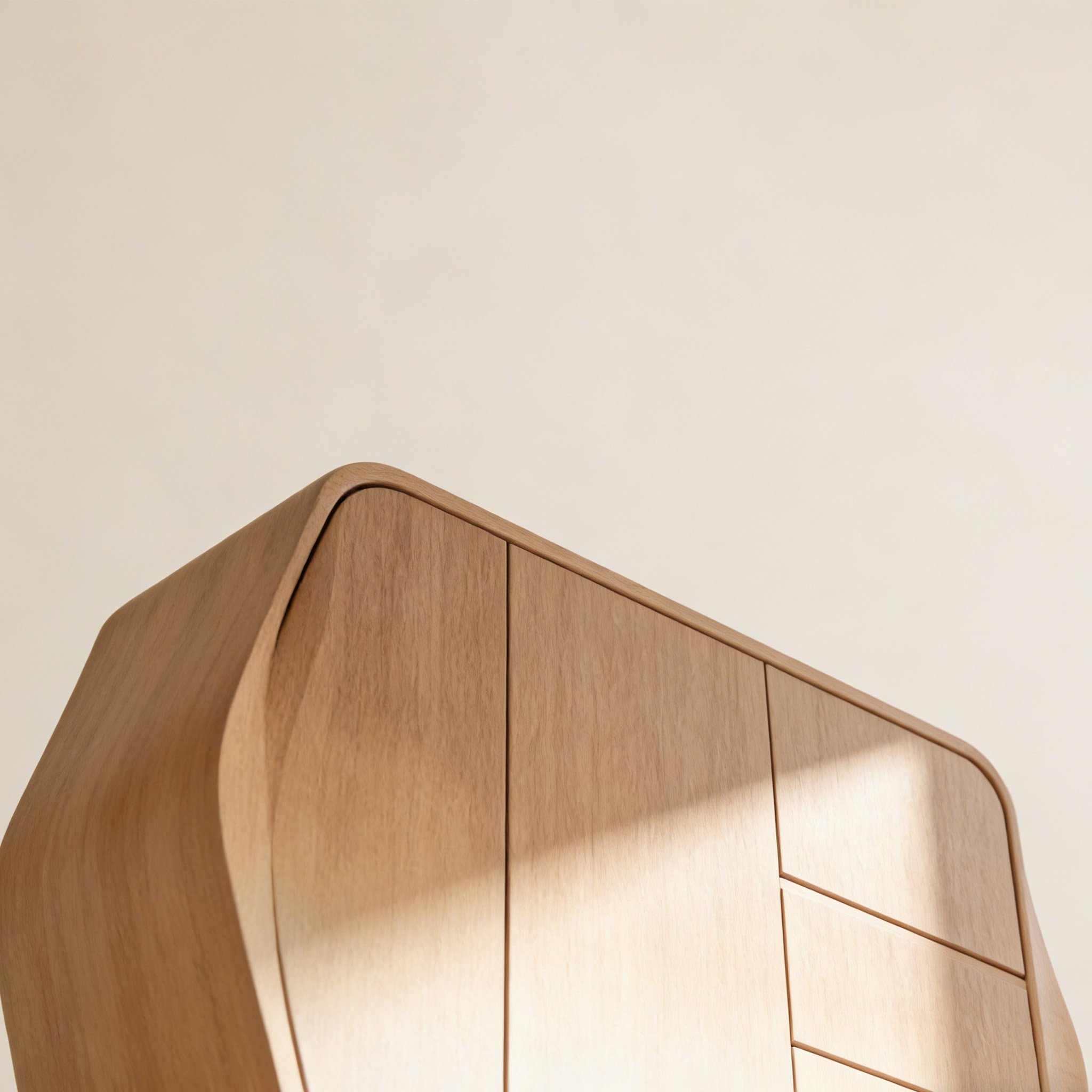 木製収納ボックスに文房具を収納した様子