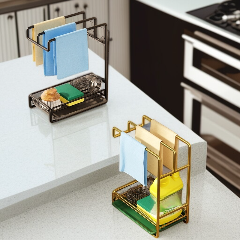  Estante de fregadero de acero inoxidable con repisa de almacenamiento