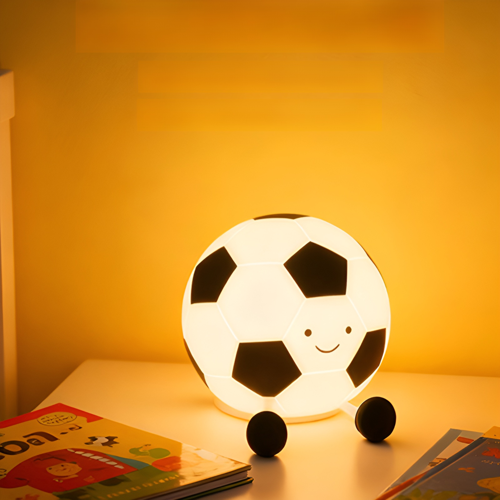 開心足球矽膠拍拍燈小夜燈 氛圍燈