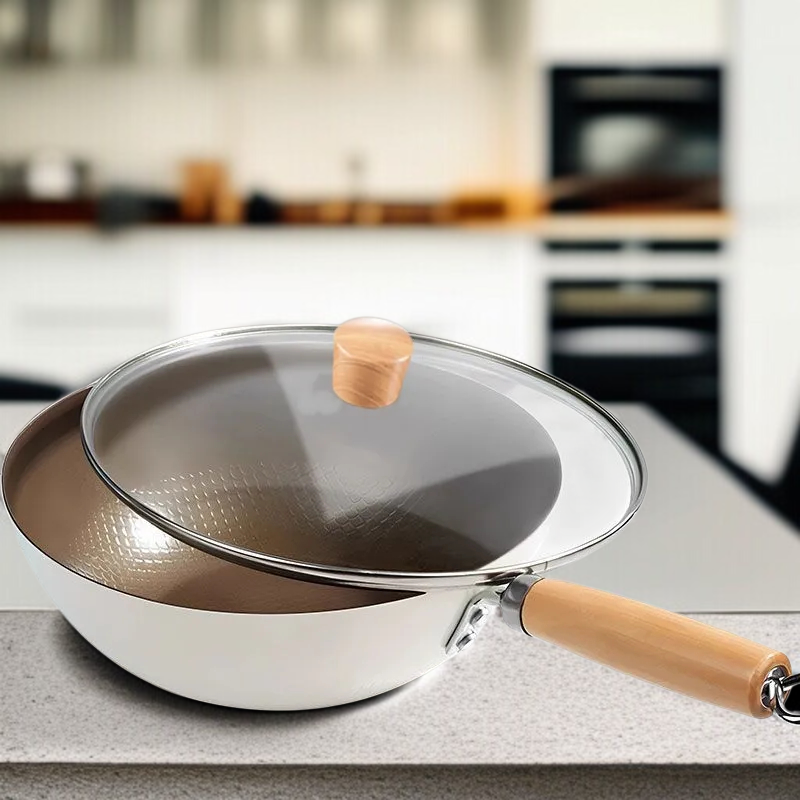 세라믹 논스틱 미니 웍 가정용 무코팅 세라믹 내마모성