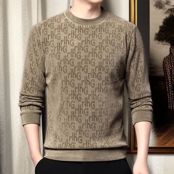 캐주얼 패션 남성 상의 자카드 라운드 긴팔 후드 기모 기모 레깅스 상의