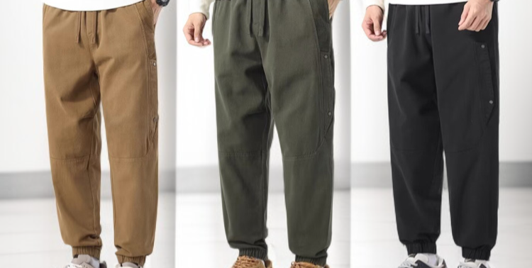 남성 카고 팬츠 착용 모습