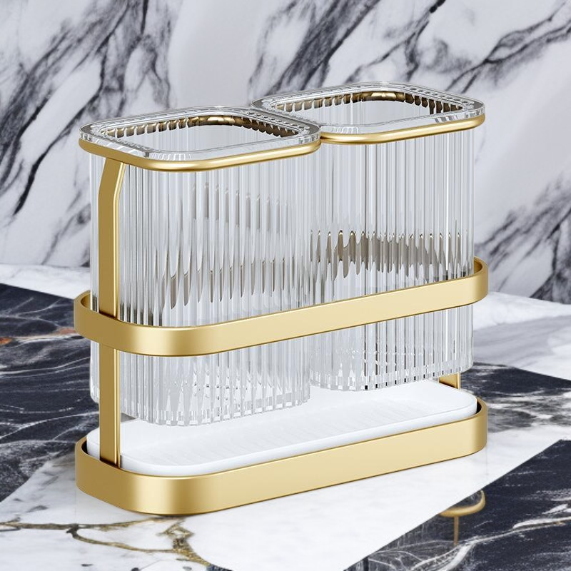 キッチンの穴あきフリー箸収納筒