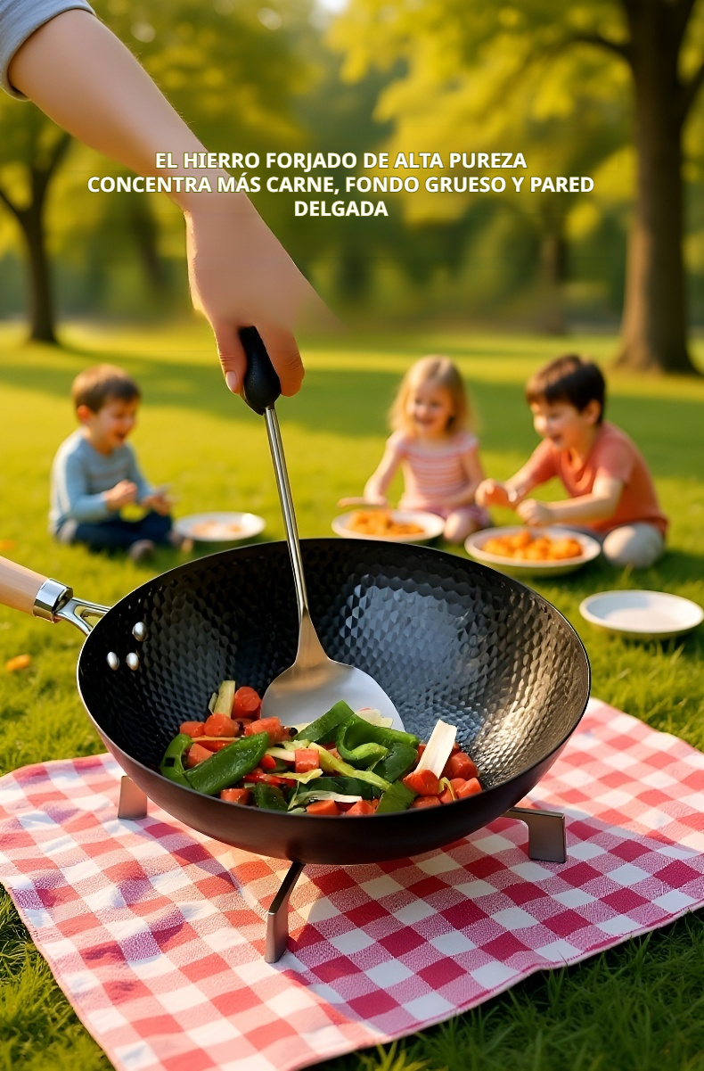Detalle del diseño elegante del cazo antiadherente