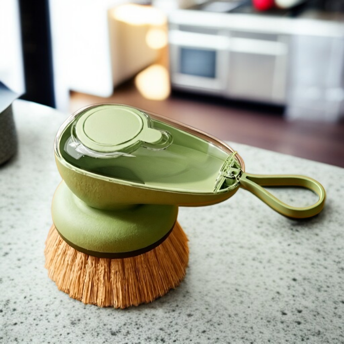 廚房按壓式出液洗碗刷