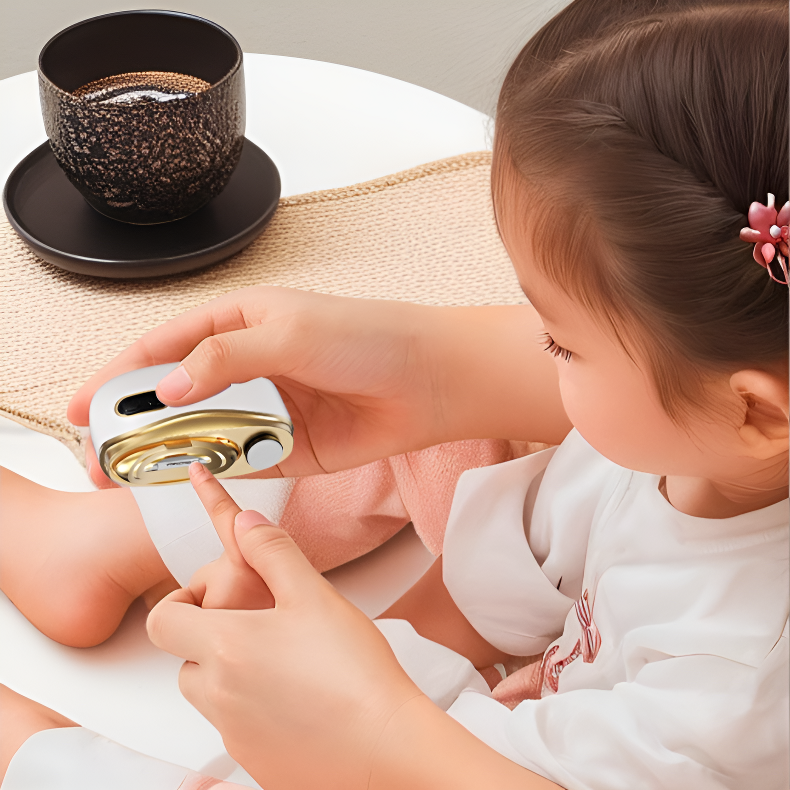 เครื่องตะไบเล็บไฟฟ้าสำหรับใช้ในบ้าน ดีไซน์ป้องกันหนีบเนื้อ เหมาะสำหรับเด็กและผู้สูงอายุ