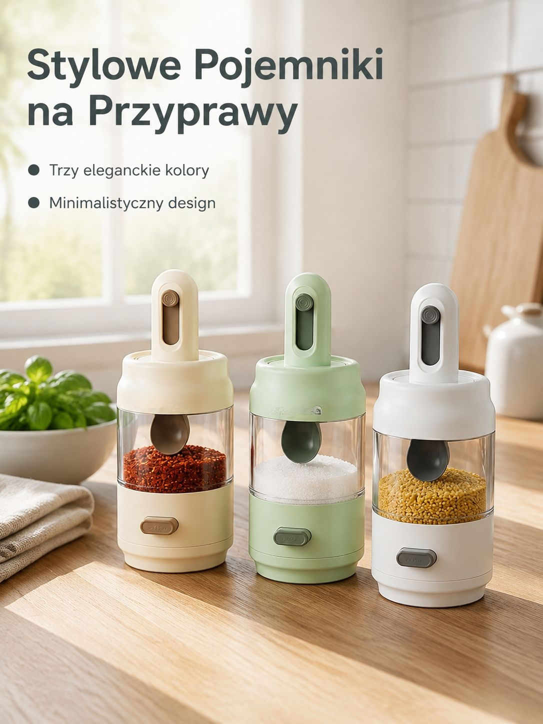Domowy szczelny pojemnik na przyprawy, odporny na wilgoć, pojemnik na sól i przyprawy