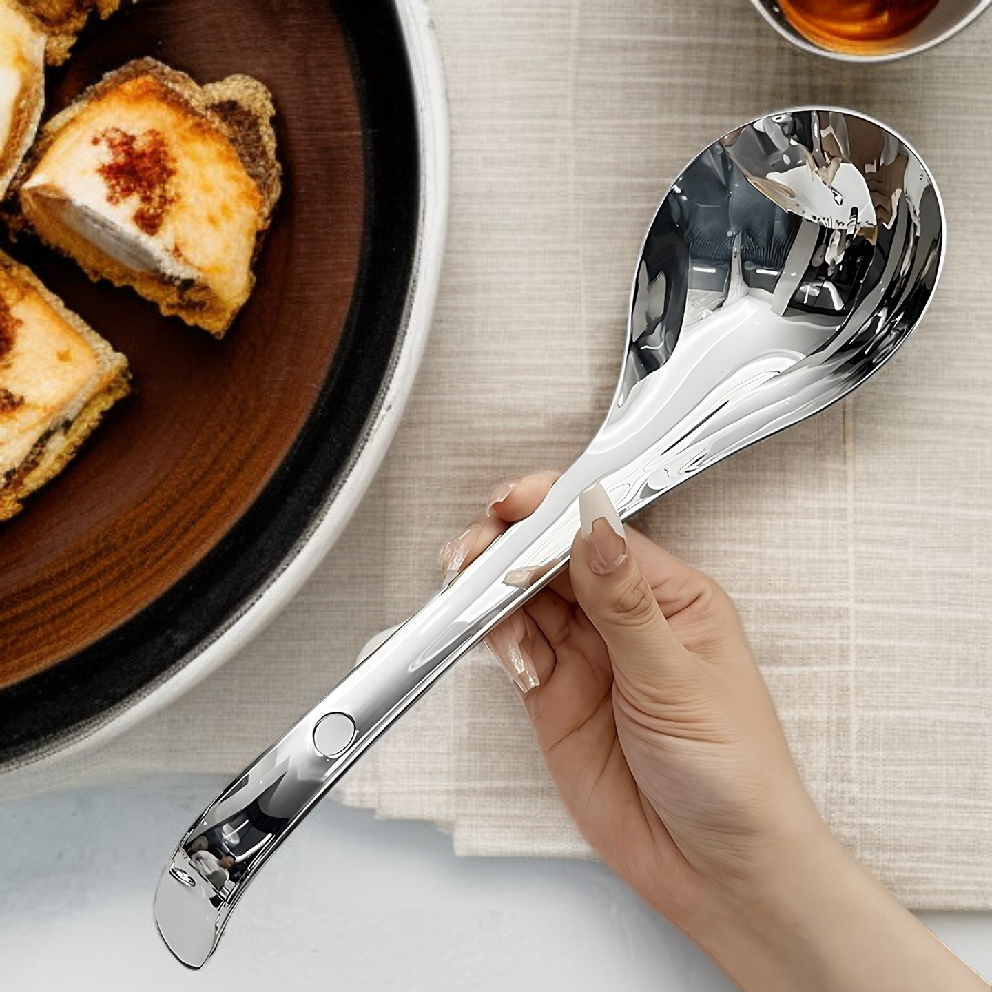 Household Rice Spoon Spoon 304 Stainless Steel Thickened Household Food Grade
