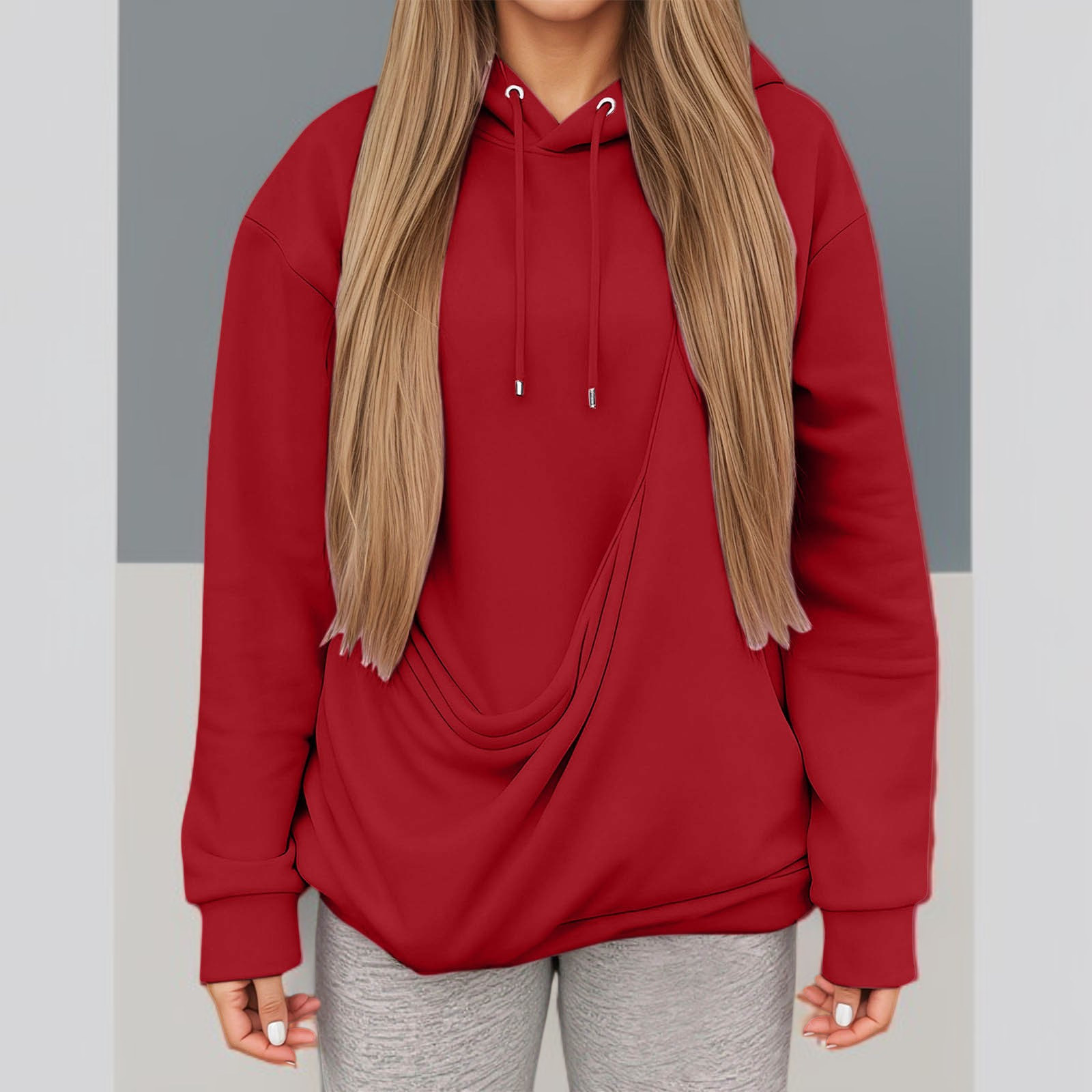 가을과 겨울을 위한 여성용 루즈 캐주얼 스웨트셔츠