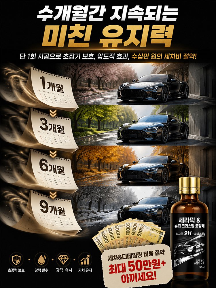 새 차처럼 눈부신 광택을 완성하는 프리미엄 그래핀 세라믹 코팅제