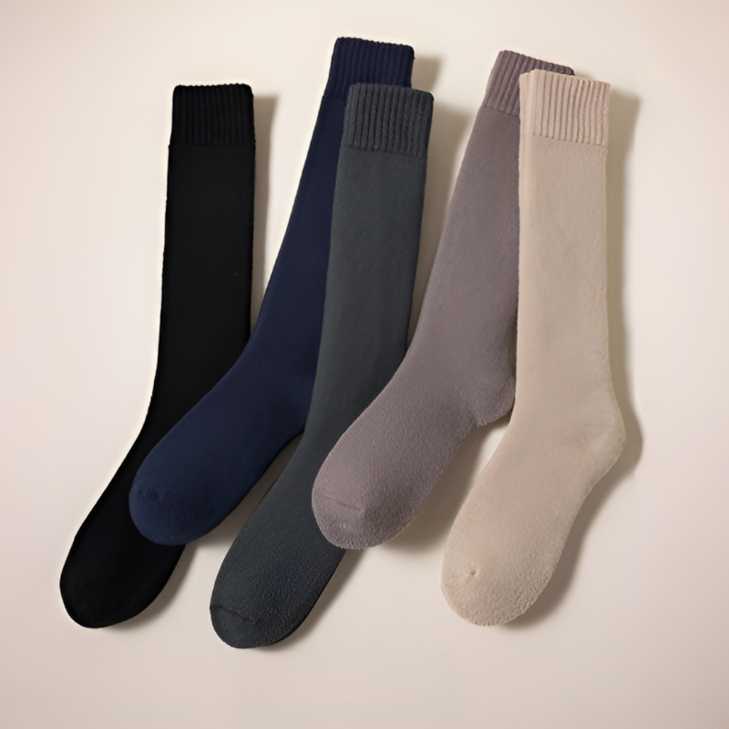 Pánské teplé silné fleecové ponožky střední délky