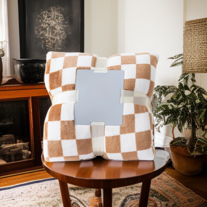 체커보드 블랭킷 소파 이불 특대형 무릎 담요