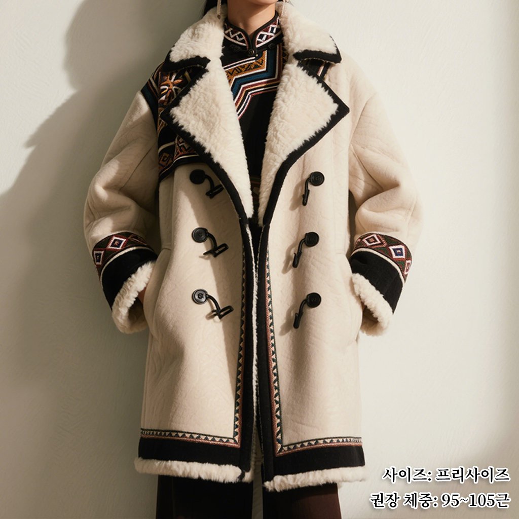 세련된 겨울 코트 착용샷