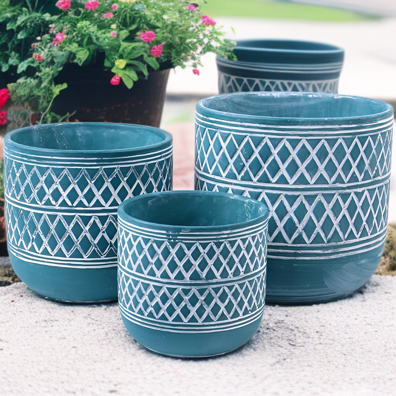 Indoor Balcony Creative Ceramic Green Plant Pot