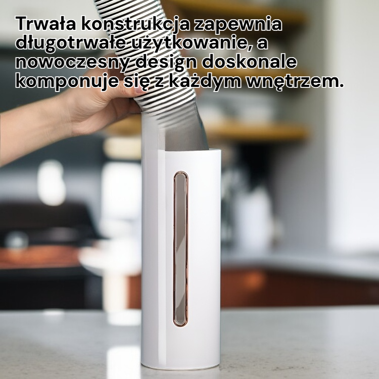 Kompaktowy dozownik na jednorazowe kubki, uchwyt ścienny na kubki