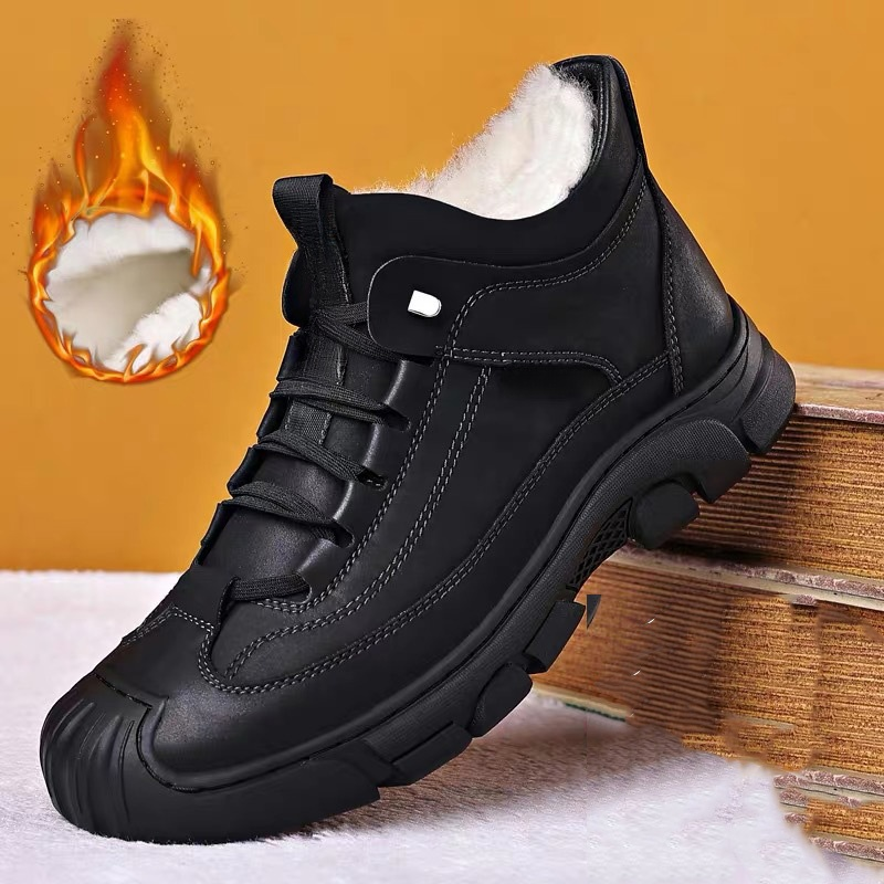 Herren Winterstiefel mit Fleece und hohem Schaft