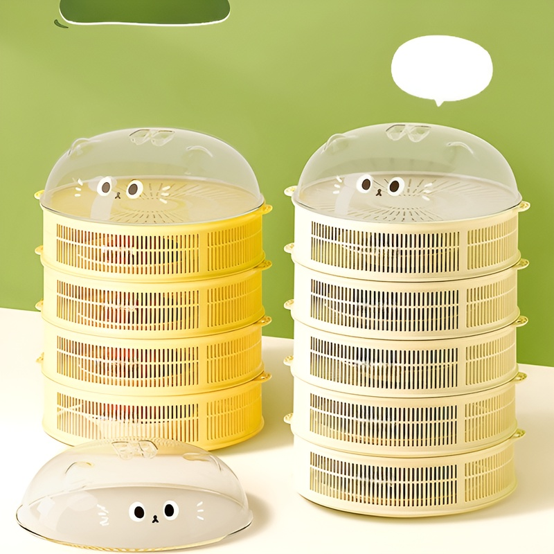 ฝาครอบผักอเนกประสงค์แบบวางซ้อนได้สำหรับแมว