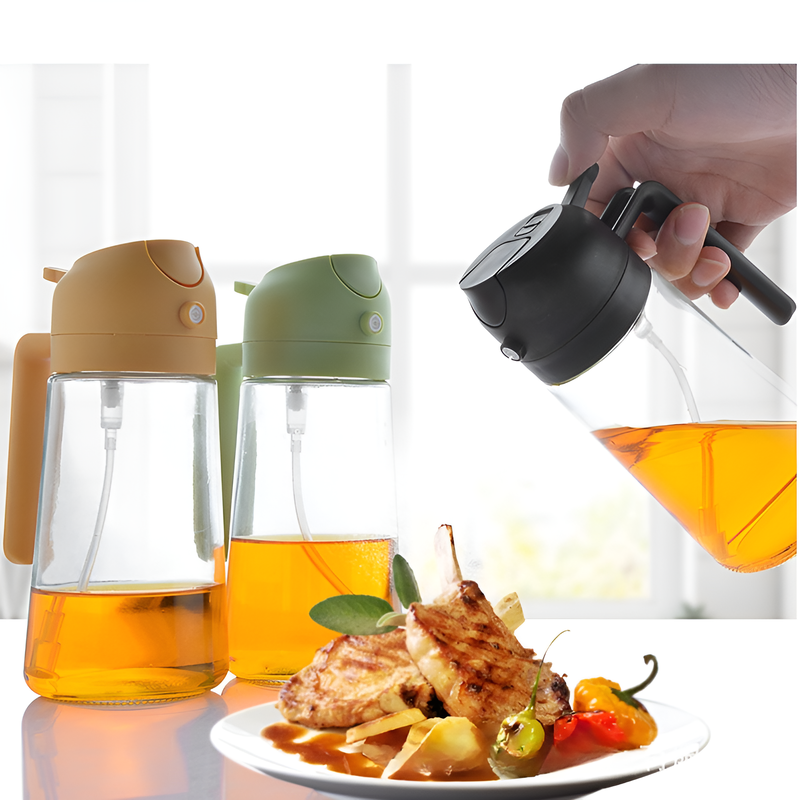 유리 분사 및 붓기 겸용 오일병