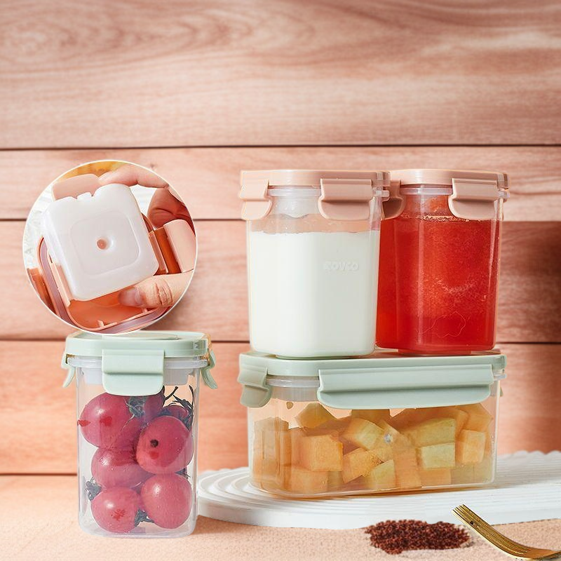 Portable baby freezer storage box for rice powder