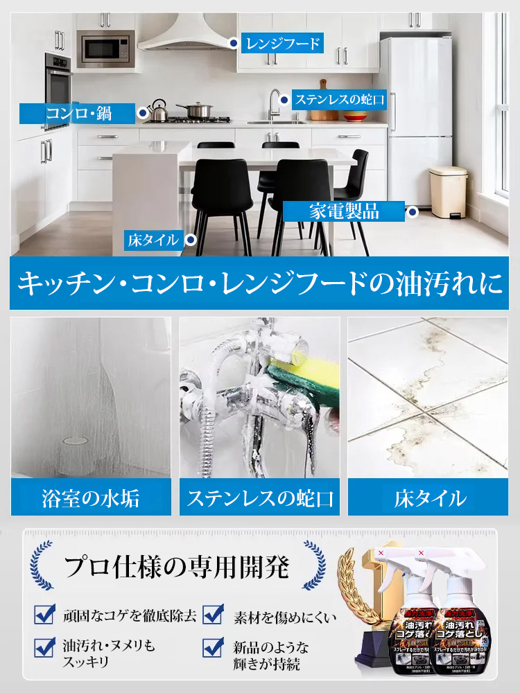 鍋底の黒ずみを落とす多機能クリーナー