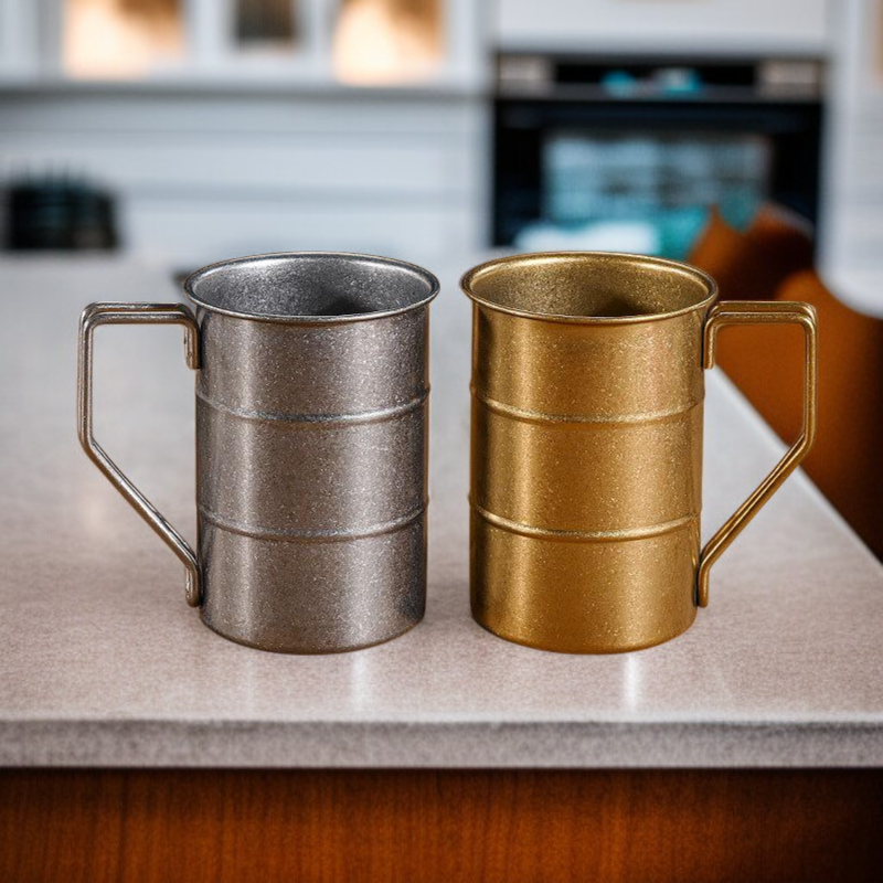 Vaso de cerveza estilo industrial 