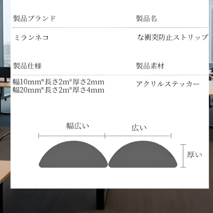 家具用透明防磕碰条