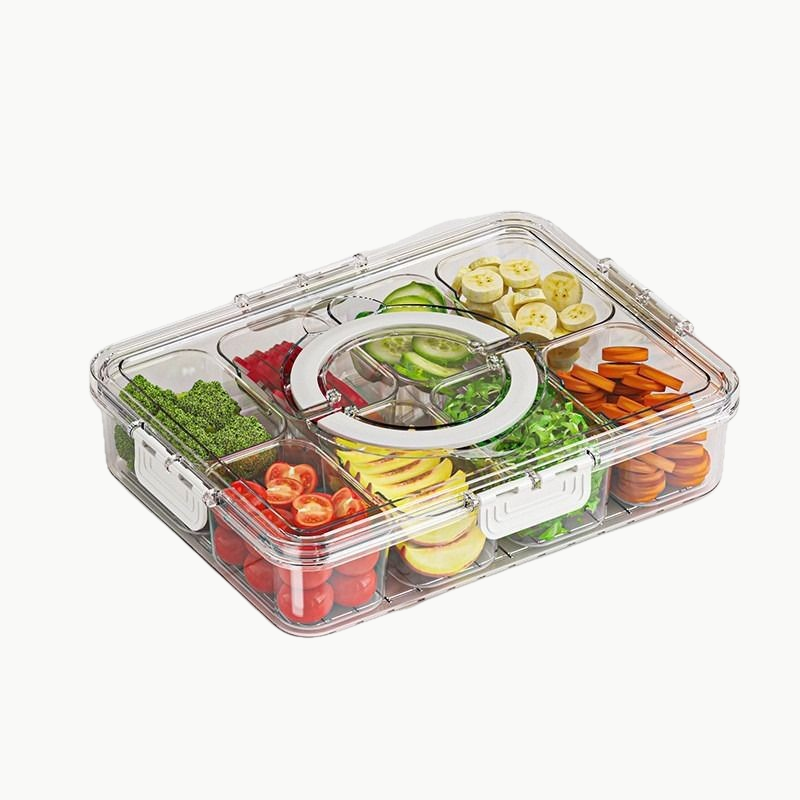 八分割密封冷蔵庫収納ボックス