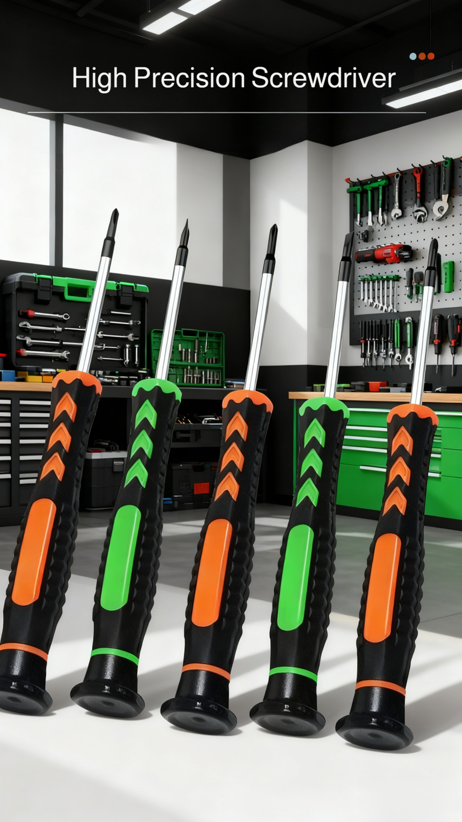Extended strong magnetic precision Phillips screwdriver close-up