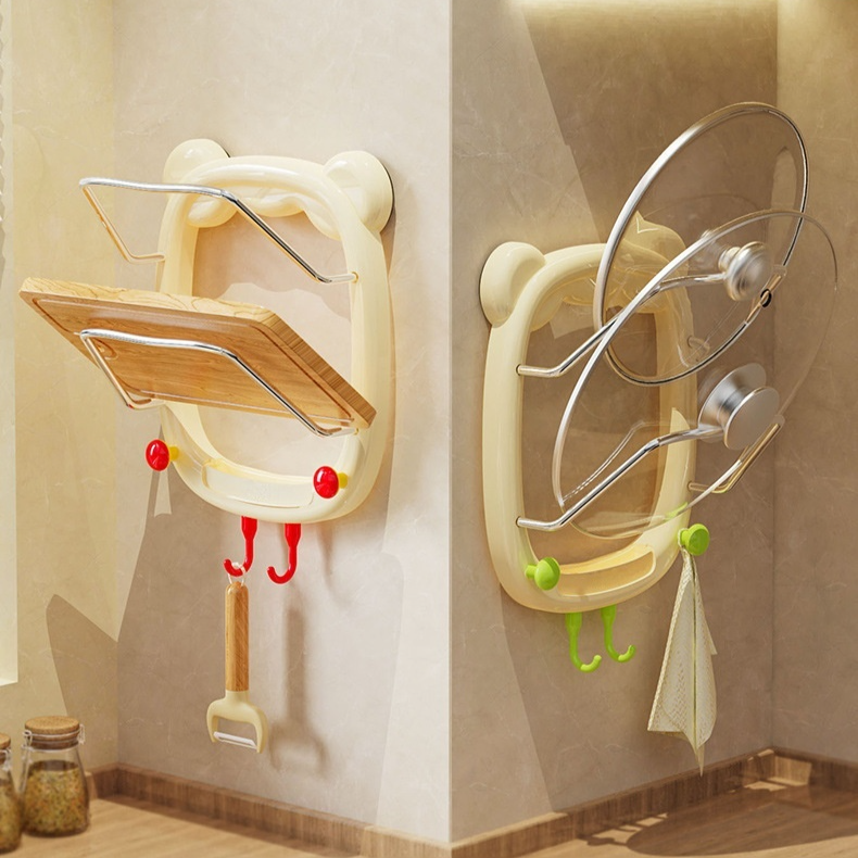 Soporte de tapa de olla de doble capa sin perforación