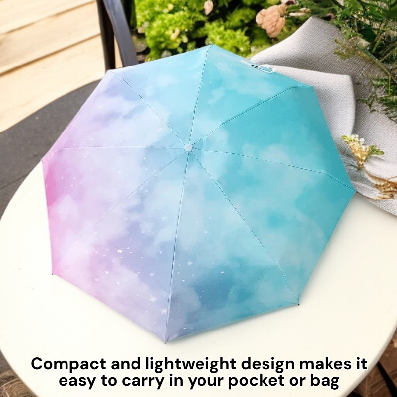  Pocket-Sized Black Coated Capsule Umbrella