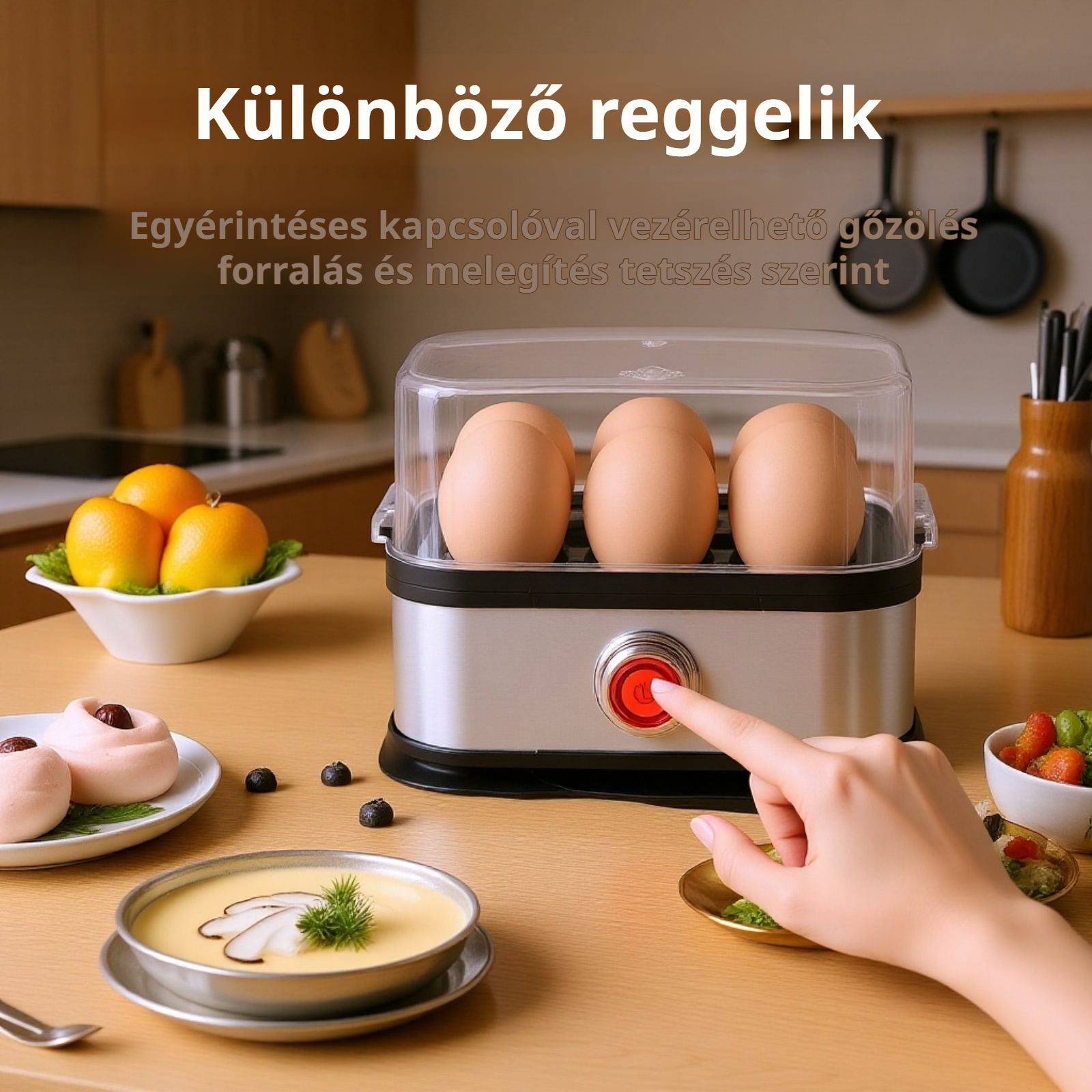 Gyors tojásfőzés többfunkciós tojásfőzővel