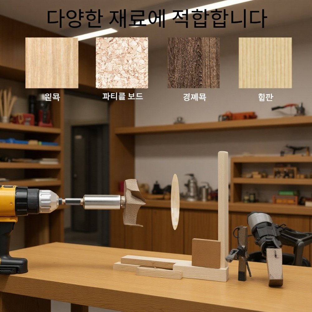  육각 샹크 전문가용 목공 삼치 이중날 홀쏘