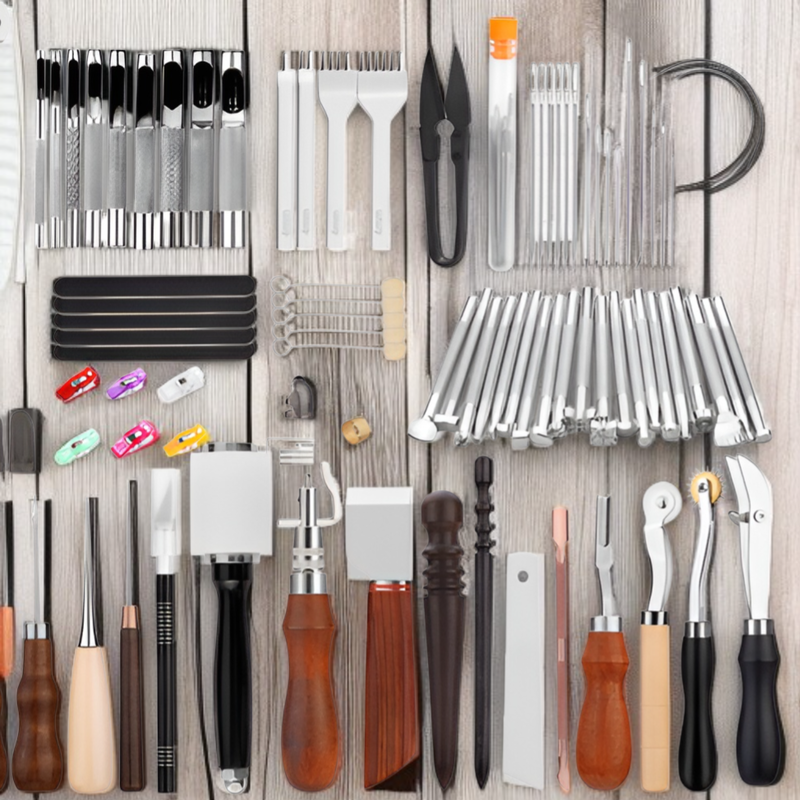 DIY 가죽 제작 및 재봉 세트, 다이아몬드형 송곳 포함, 해외 인기 상품