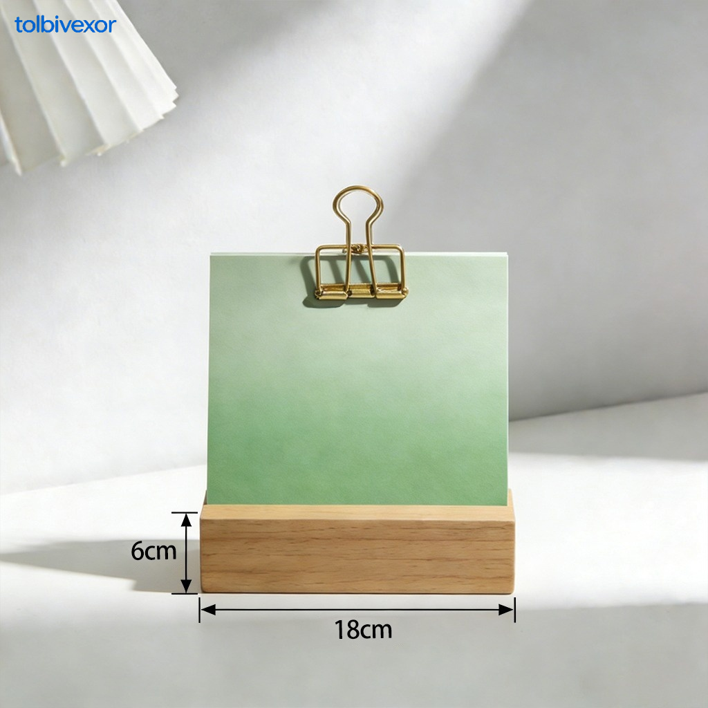 Minimalist wooden clip stands for photos and notes