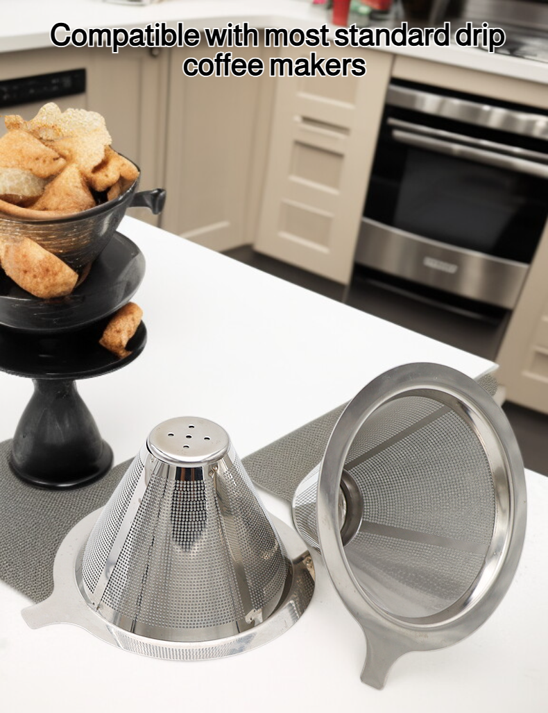 Reusable coffee filter for drip coffee makers