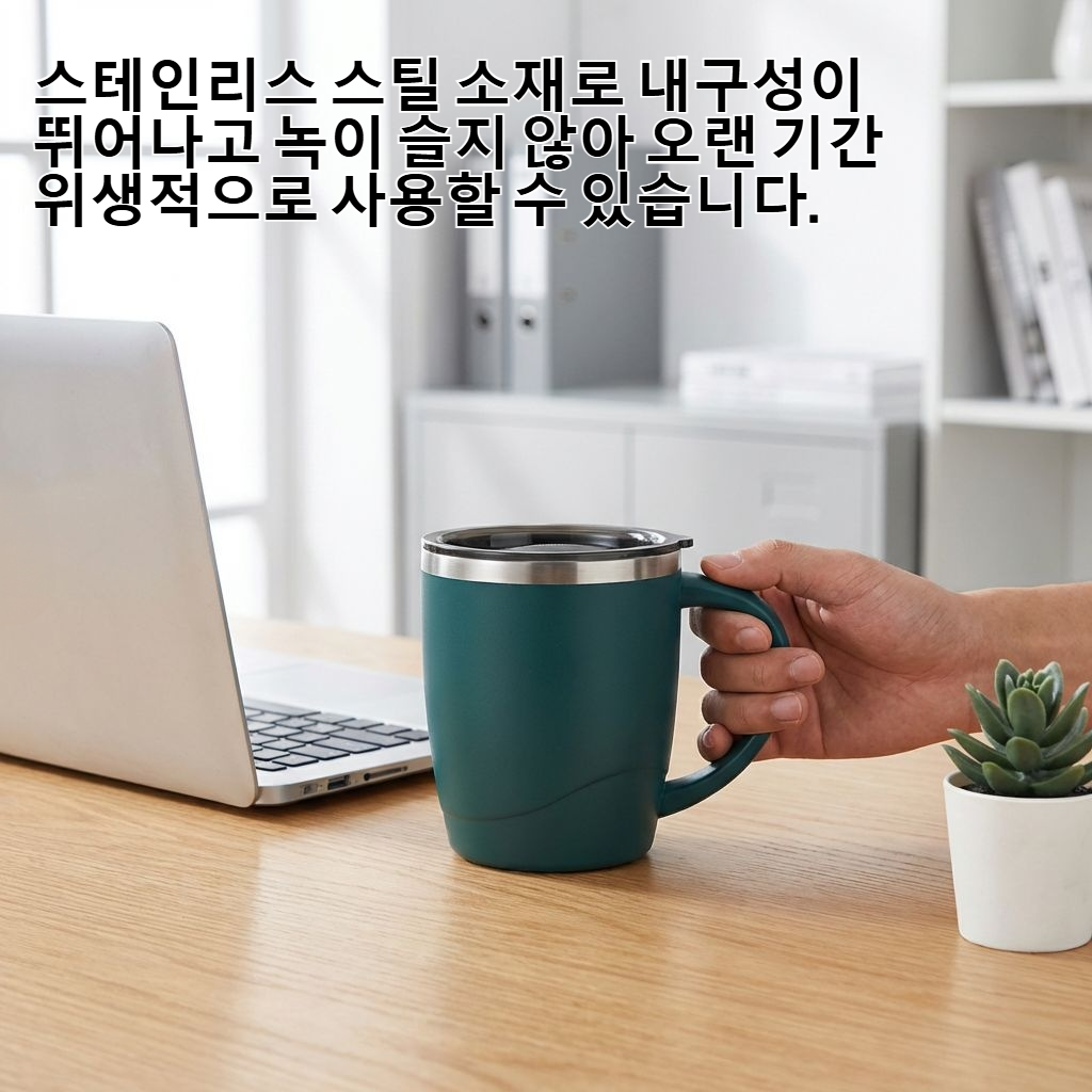 뚜껑이 있는 스테인리스 스틸 커피잔