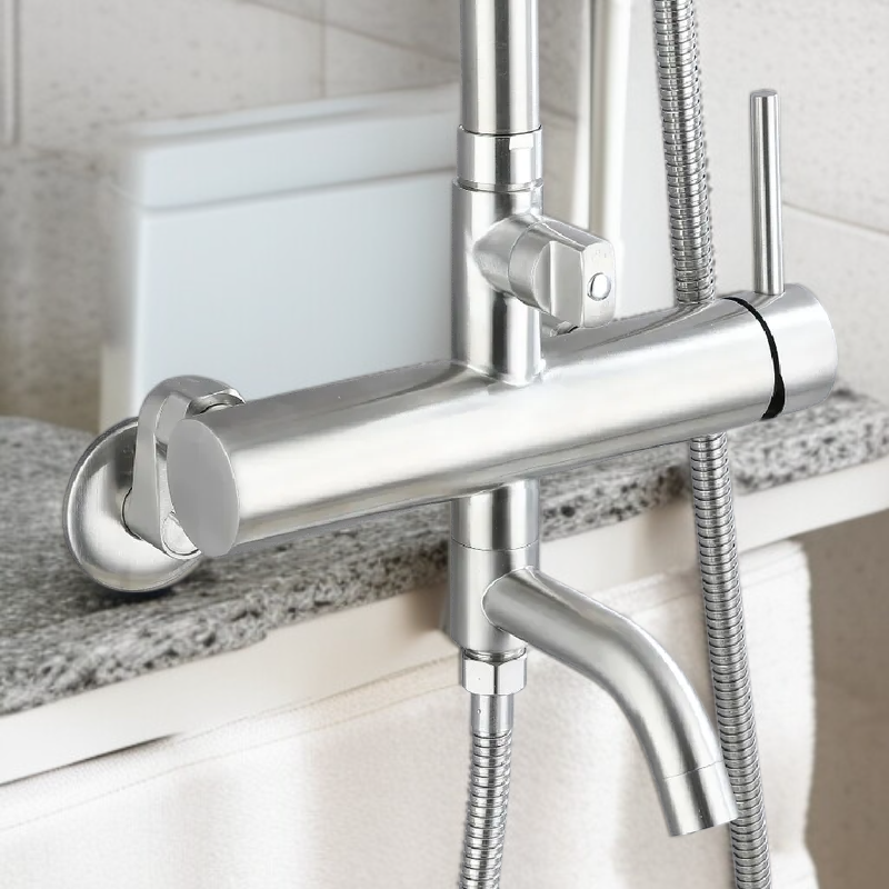 ローションポンプ付きシャワーヘッドセット SUS304ステンレス製