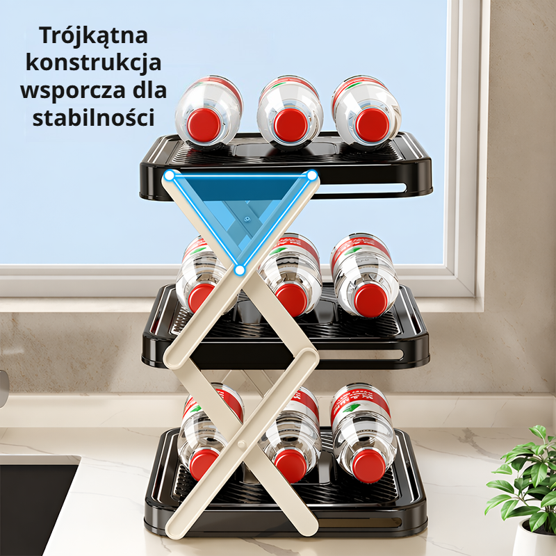 Składany stojak do przygotowania żywności w kuchni