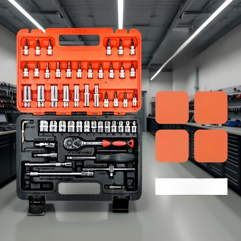 Portable tool set with organized storage case