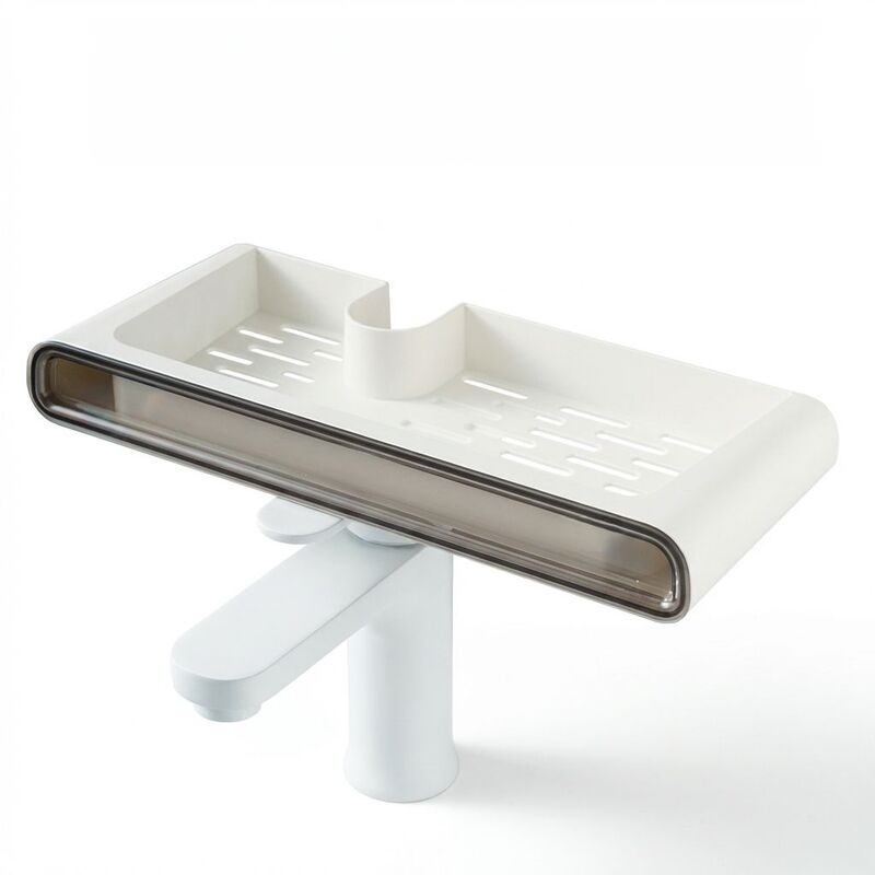 Kitchen Sink Faucet Storage Rack, Punch-Free Vegetable Draining Basket