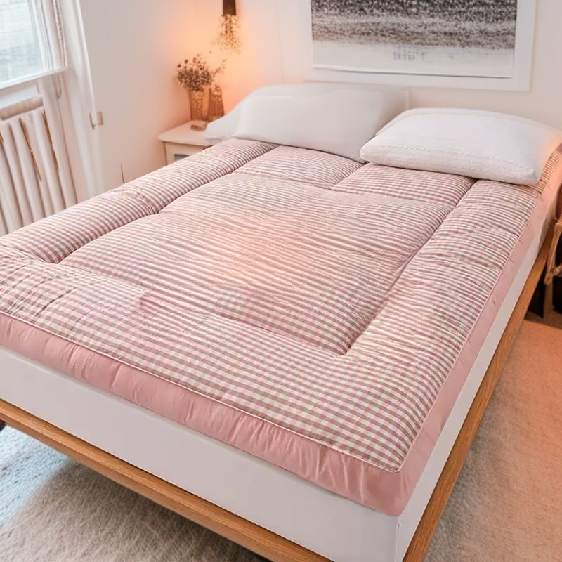 기숙사 학생 매트리스 두꺼운 진드기 방지 매트리스 이불 보호대 피부 친화 벨벳 학생 기숙사 요 접이식 침대 쿠션