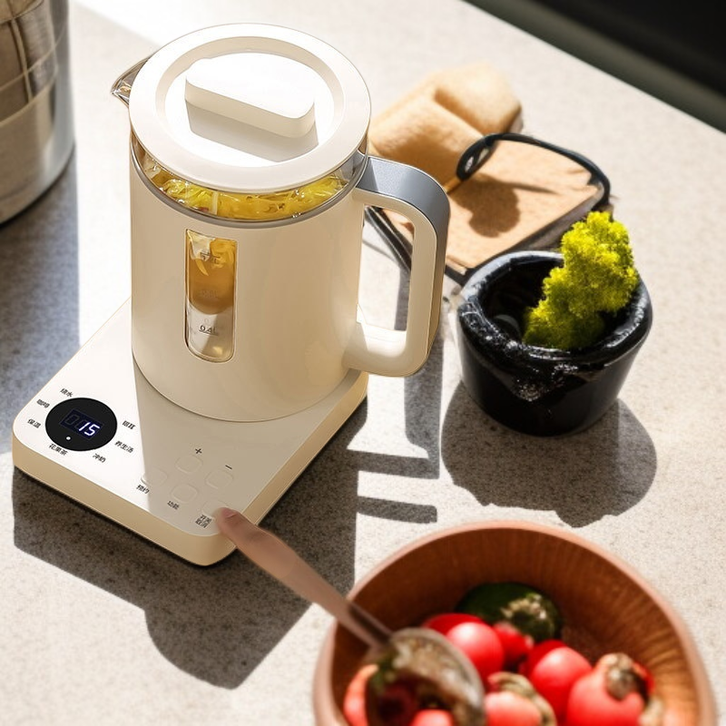 Hervidor eléctrico de vidrio para el hogar, hervidor de agua multifunción, tetera de decocción