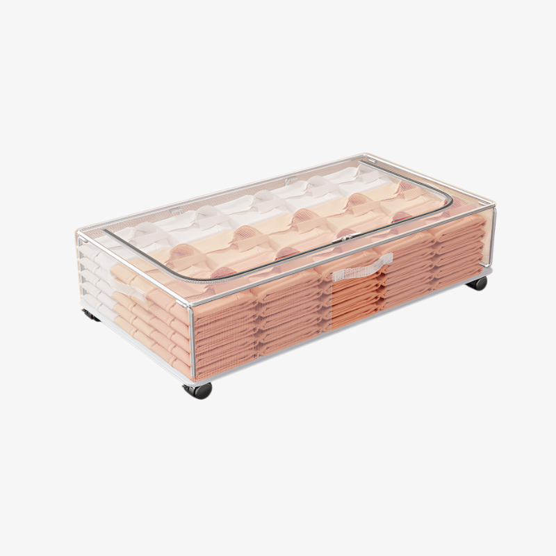 easy-glide underbed storage box for home