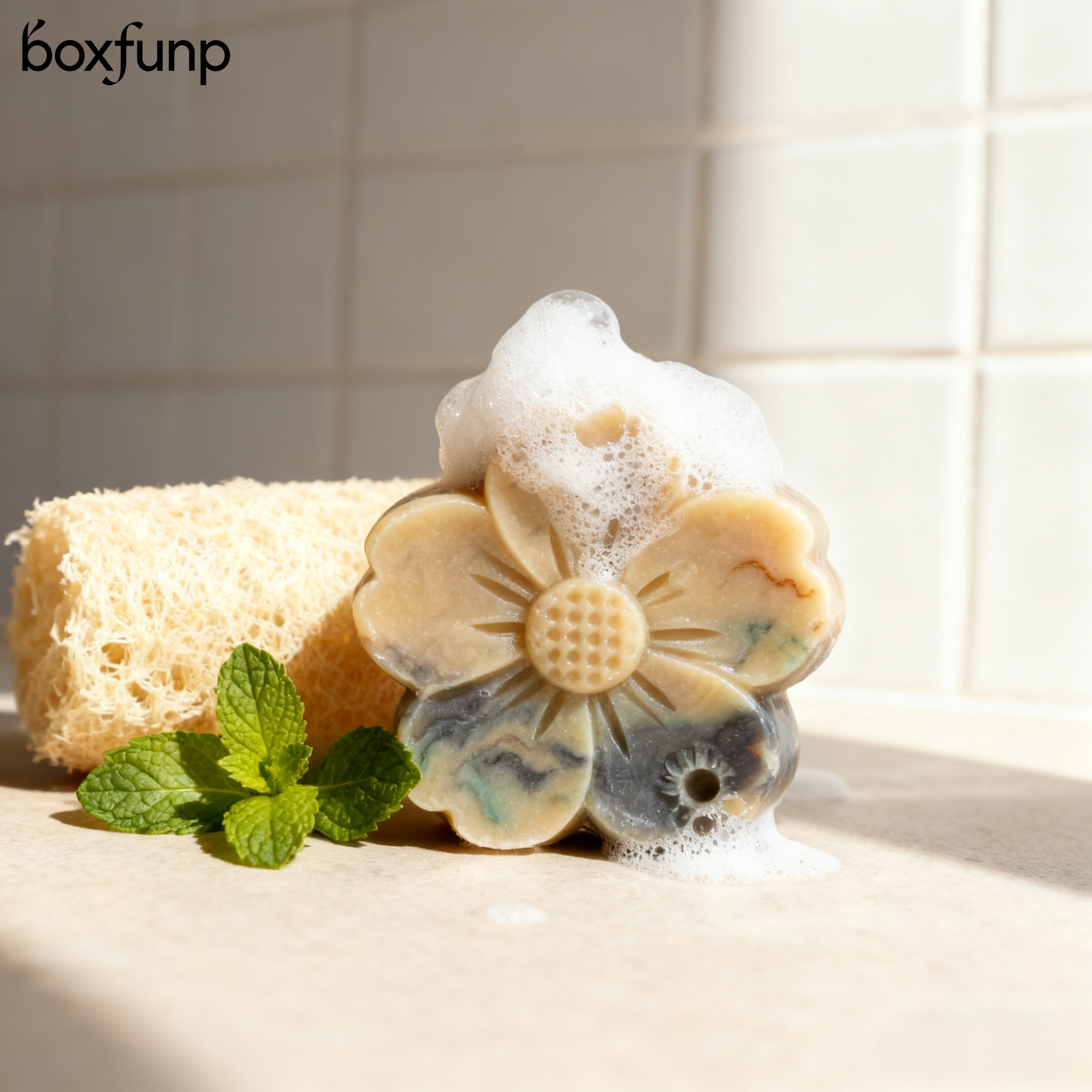 꽃모양 수제 에센셜 오일 비누 (6개)