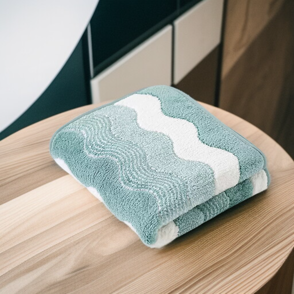 منشفة فاخرة للحمام من الصوف المرجاني