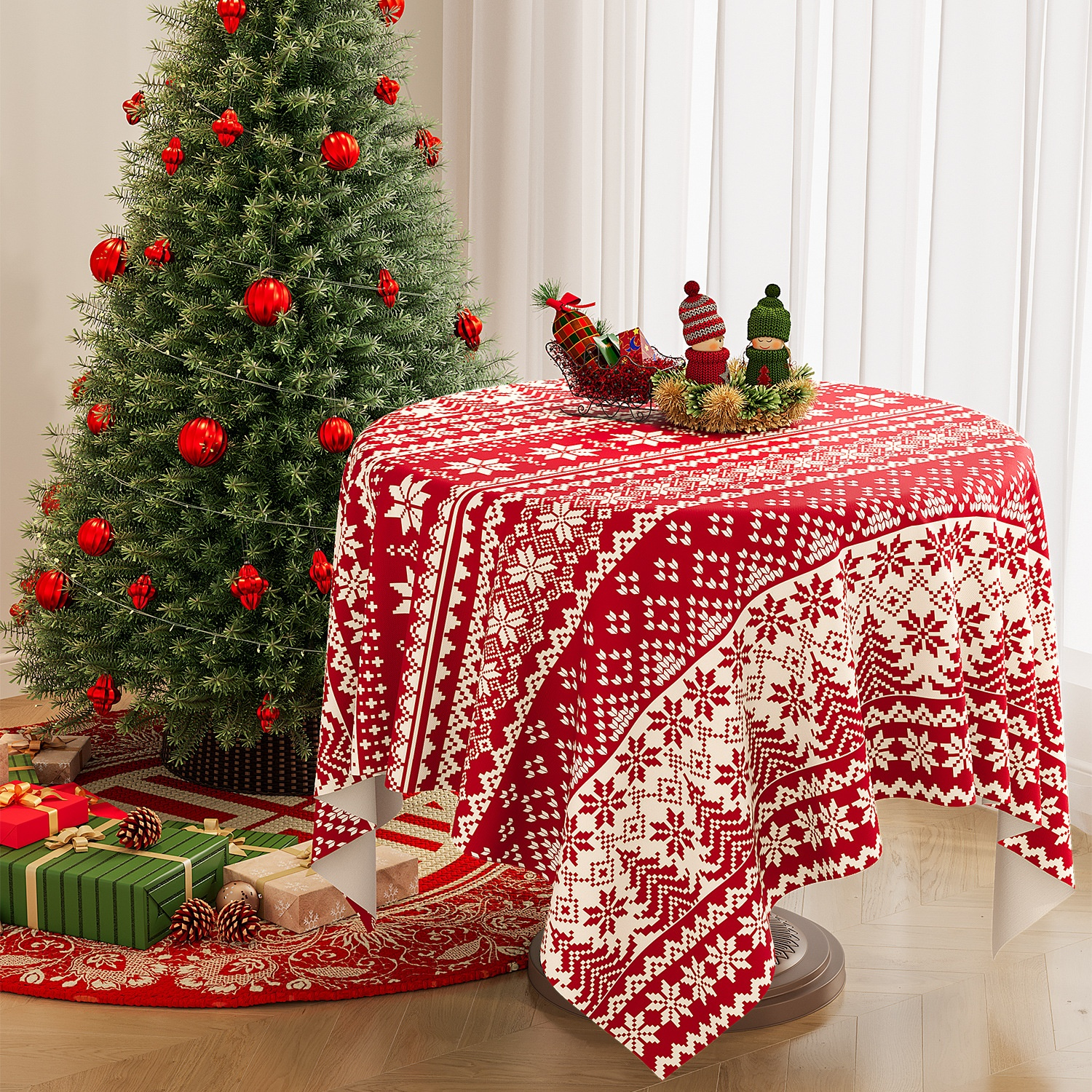 Waterproof & Oil-proof Christmas Party Tablecloth