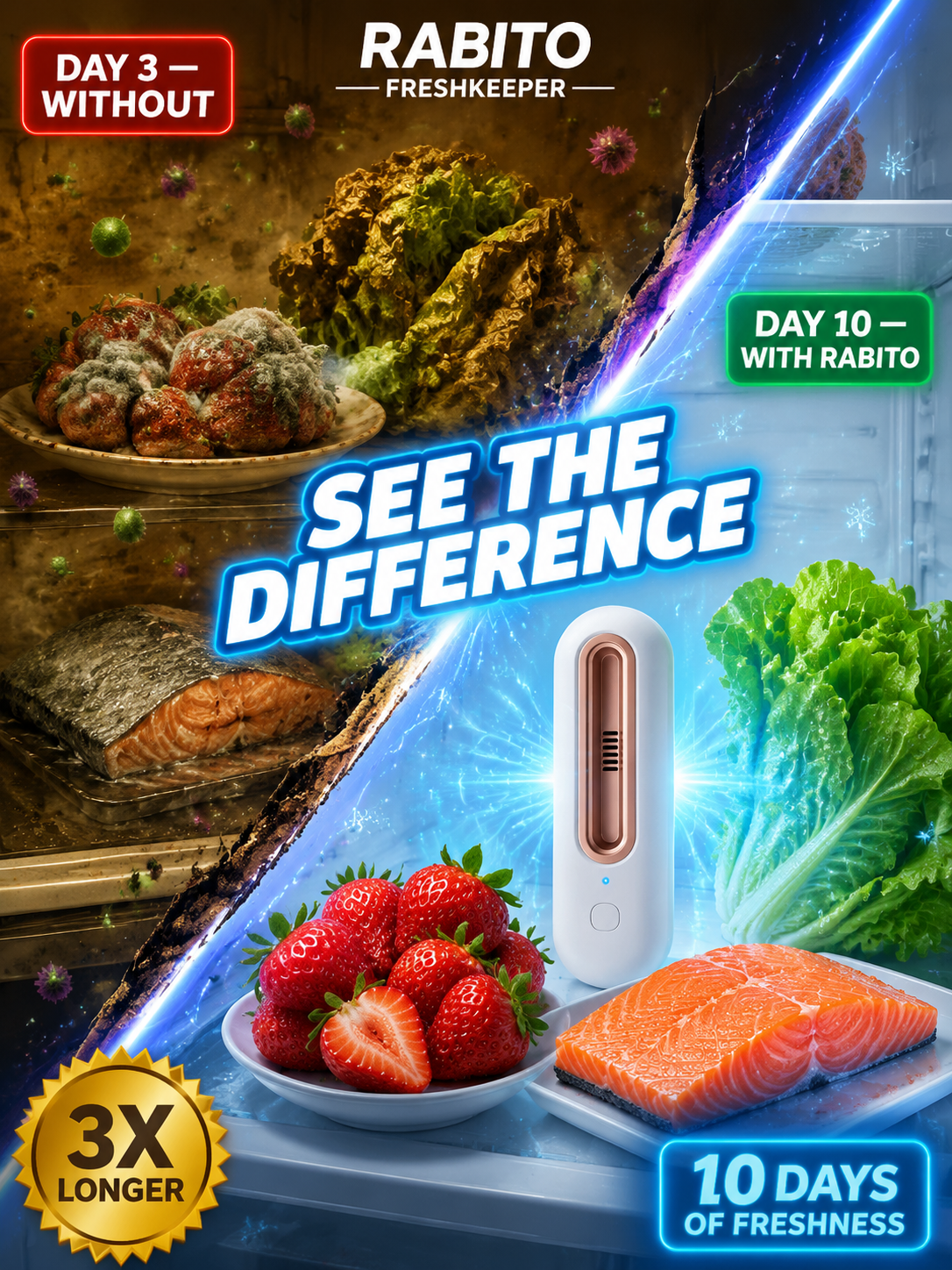 【100k weekly UK sales hit!】Food Freshness Keeper, Extend shelf life by 3.5 times!