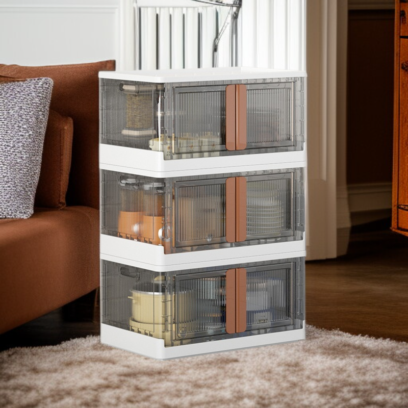 Transparent Foldable Storage Cabinet Multi-purpose Organizer Box for Clothes