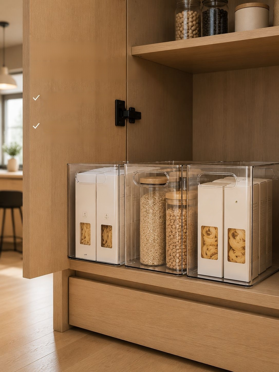 Organizer-Box für Schränke und Snacks Aufbewahrungskorb