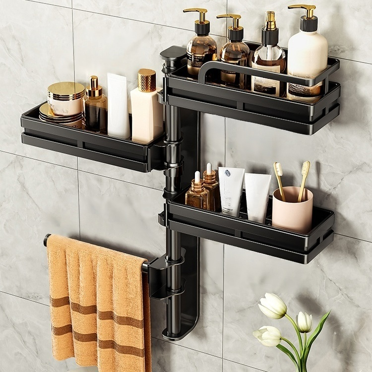 Estante giratorio de varias capas para cocina, especiero de pared sin taladro